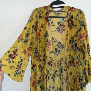 Yellow Floral Kimono
